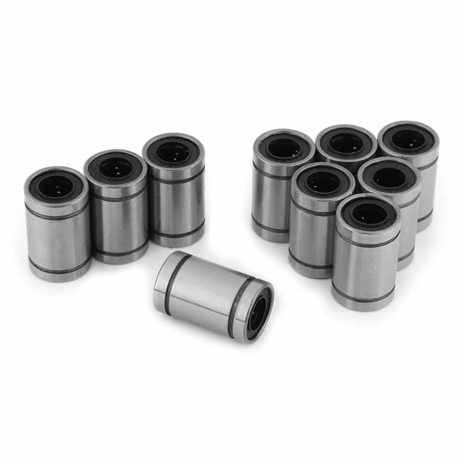 Łożysko Liniowe LM8UU, 8mm, Stal Łożyskowa, 10 Sztuk, do Drukarki 3D i CNC, 15mm Średnica Zewnętrzna, 24mm Wysokość