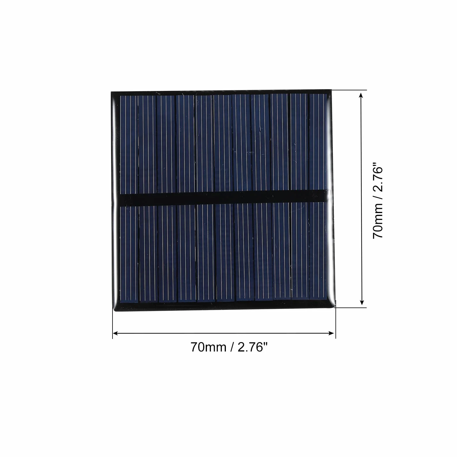sourcing map Opakowanie 5 kolektorów słonecznych mini panel słoneczny ogniwo 5,5 V 110 mA 0,605 W 70 mm x 70 mm do projektów elektrycznych DIY