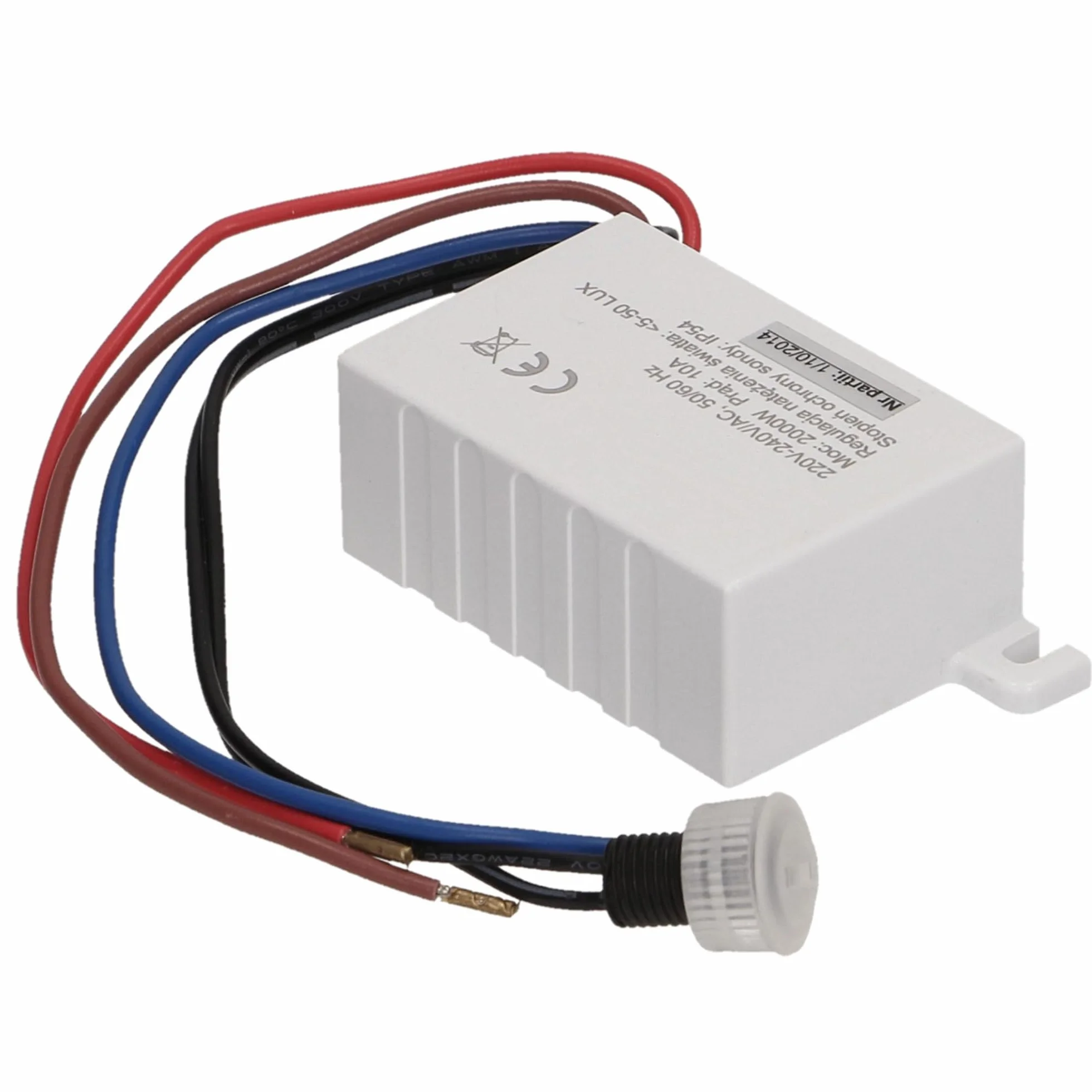 Czujnik Zmierzchowy zz zewnętrzną sondą IP54 mini, 2000W