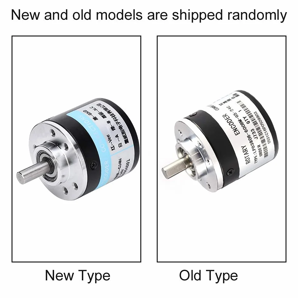 Enkoder Obrotowy 600P/R, Fotoelektryczny Enkoder Obrotowy 6mm 5V 24V AB 2-fazowe Enkodery Wału