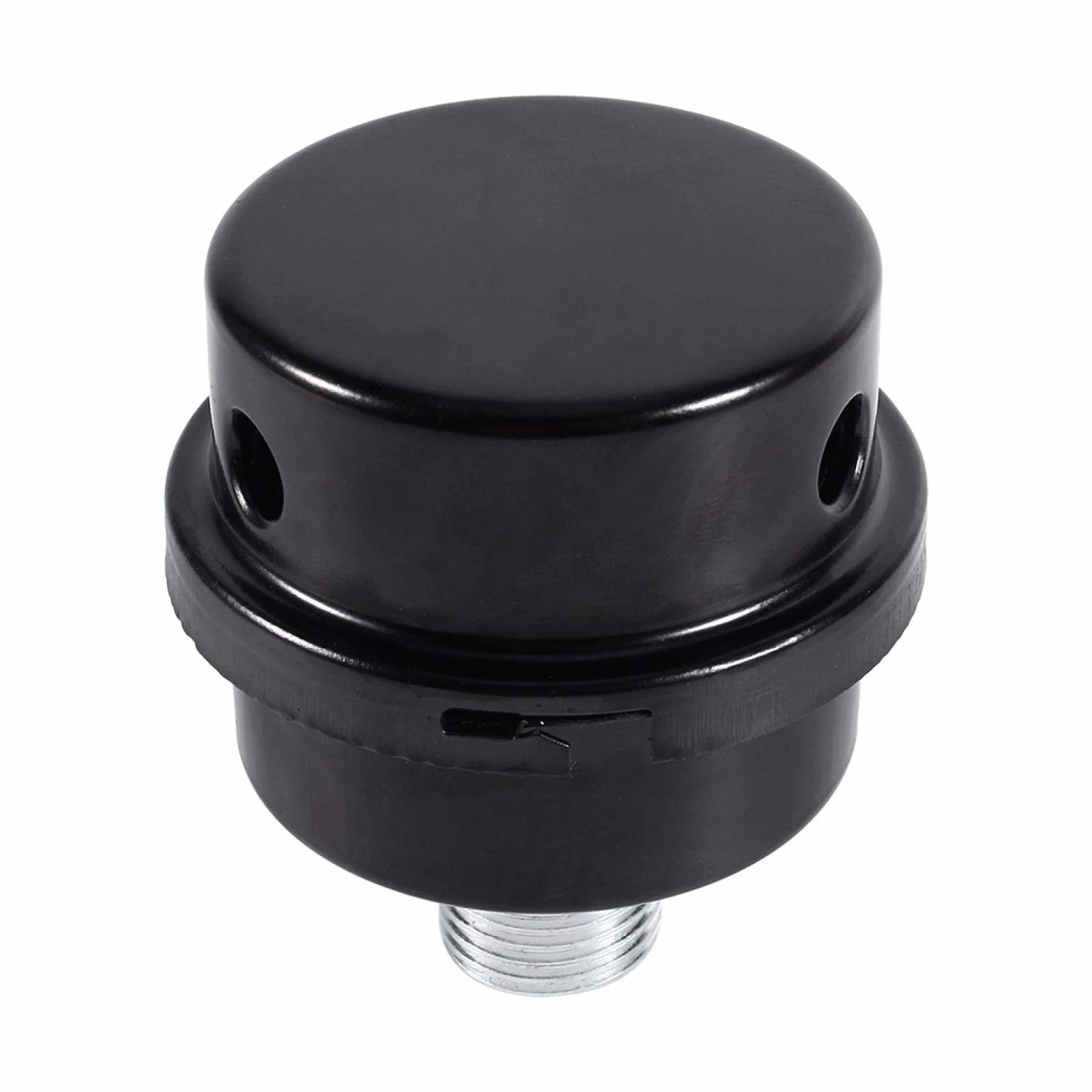 Czarny Metalowy Filtr Wlotowy Sprężarki Powietrza Tłumik Tłumik 1/2 "50 X 50 X 20mm Złącze Gwintowe do Bezolejowego Filtra Szumów Filtr Powietrza Filtr Powietrza Akcesoria Narzędzie
