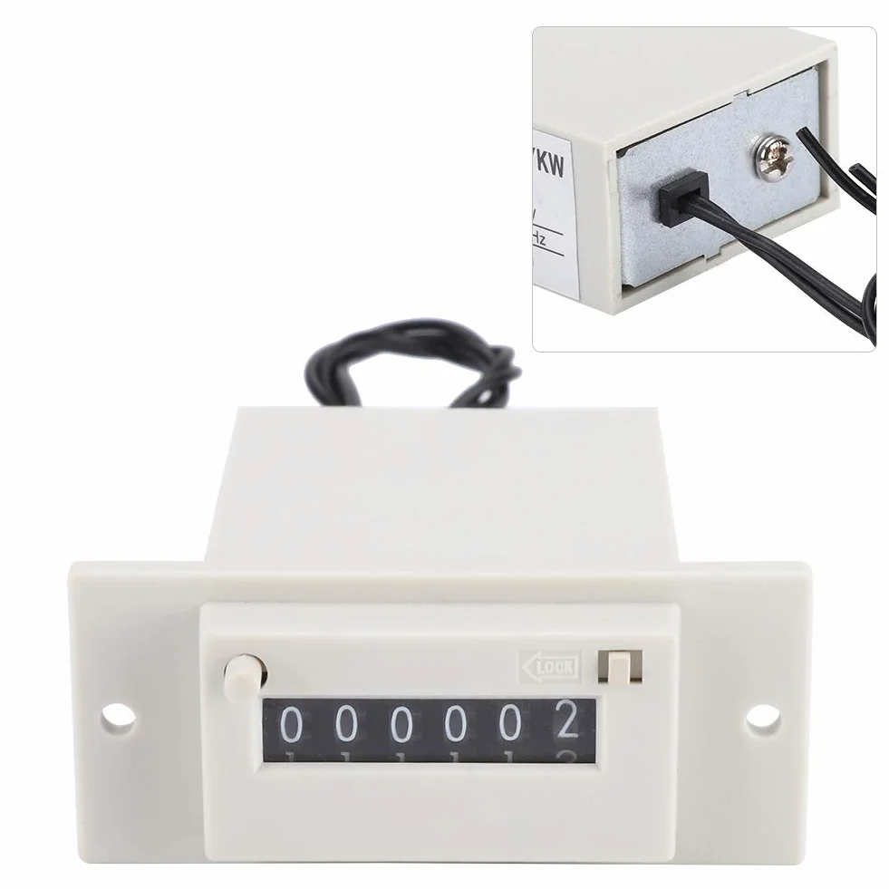 Licznik elektromagnetyczny 6 cyfr 0-999999 DC 12V CSK6-YKW