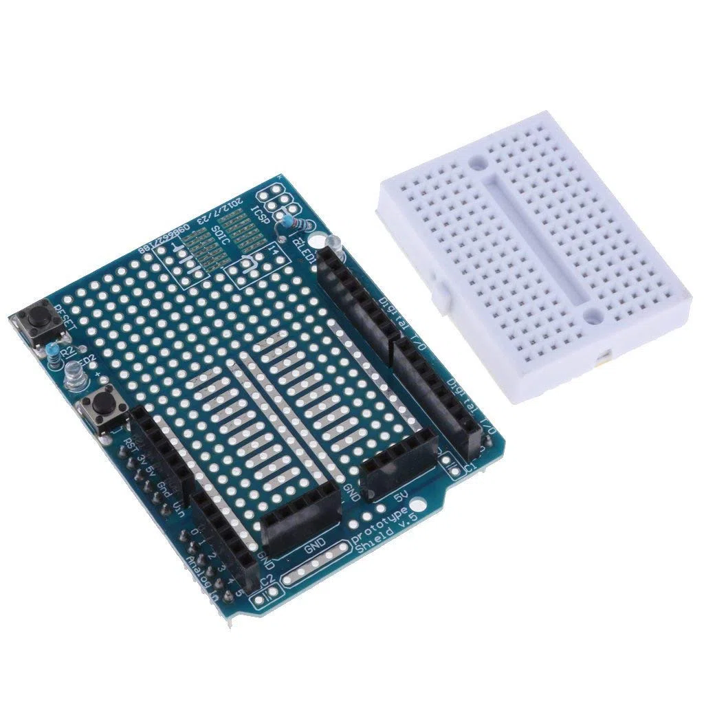 Hailege 2 szt. UNO R3 Proto Shield Expansion Board z SYB-170 Mini Breadboard oparty na Arduino UNO R3 ProtoShield