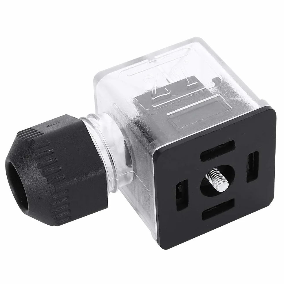 Gniazdo Napięciowe Led Zaciskane Pyłoszczelna 5 szt. Wtyczka Wodoodporna Pyłoszczelna Przezroczysta ze światłem Bez Kabla Dc do Elektrozaworu (24 V) (12V)