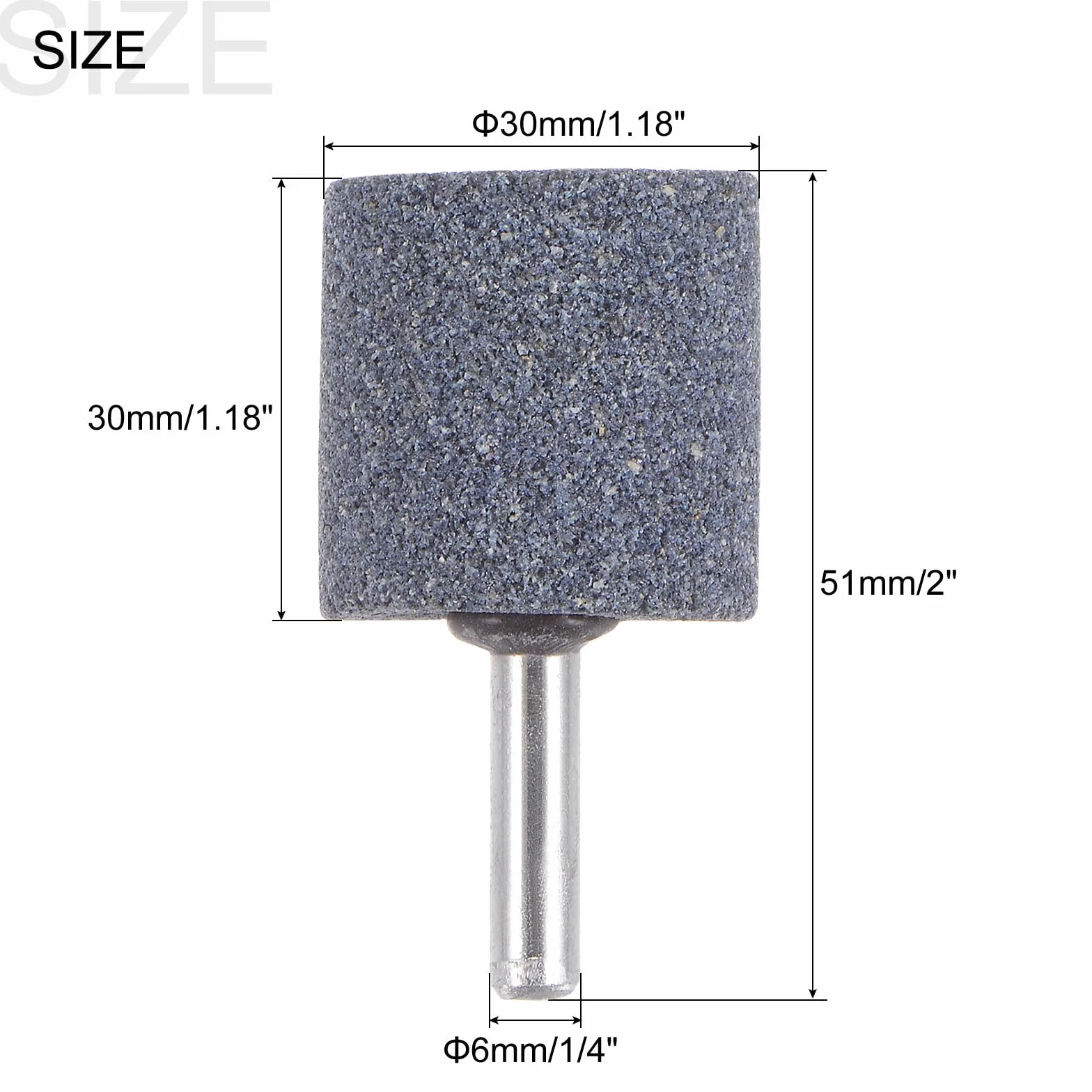 QUARKZMAN Kamień szlifierski 1/4" 1,18" Cylindryczny korund głowica szlifierska i polerująca do grawerowania narzędzia obrotowego