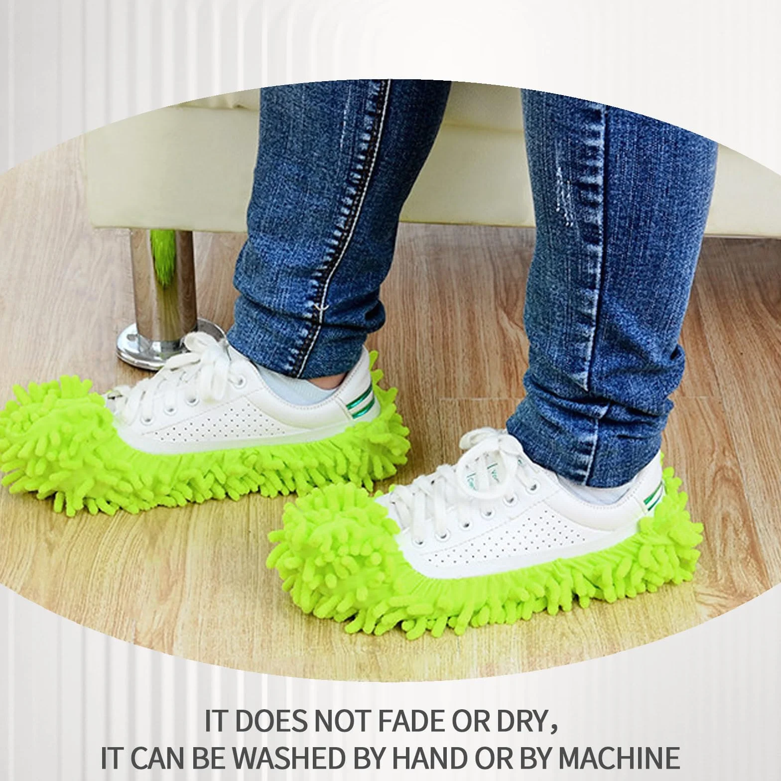 Buty do mopa z mikrofibry 5 par, do czyszczenia podłóg