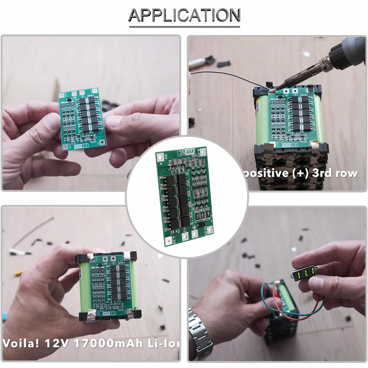 4 szt. 3S 40A PCB 18650 płyta ochronna na akumulator litowo-jonowy ładowarka litowa PCB BMS 11.1V 12V 12.6V ze zrównoważonym ładowaniem z paskiem niklowym