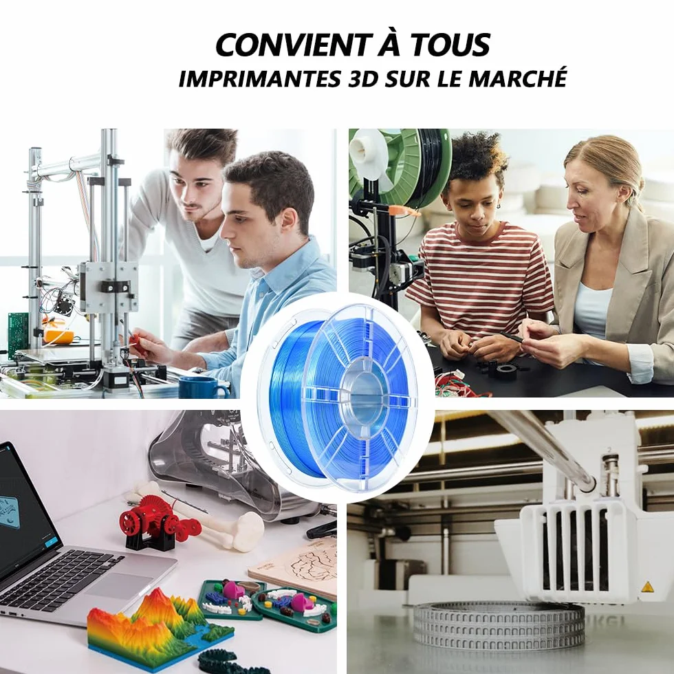 iBOSS PLA PLUS filament do drukarki 3D, 1,75 mm, dwukolorowy jedwabny filament do drukowania 3D, współwytłaczany, jedwabny, dwukolorowy, niebieski zielony