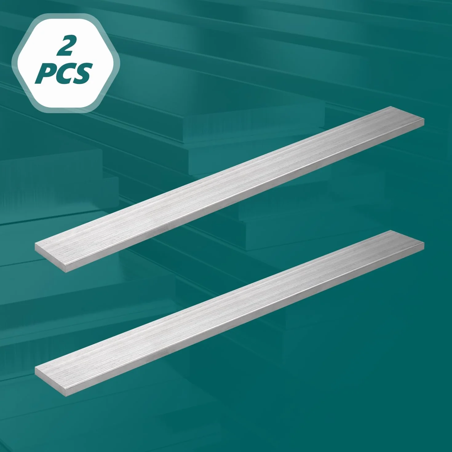 Aluminiowe drążki kwadratowe 6061 0,16" x 0,98" x 30 cm, płyty 4 x 25 x 305 mm T6511