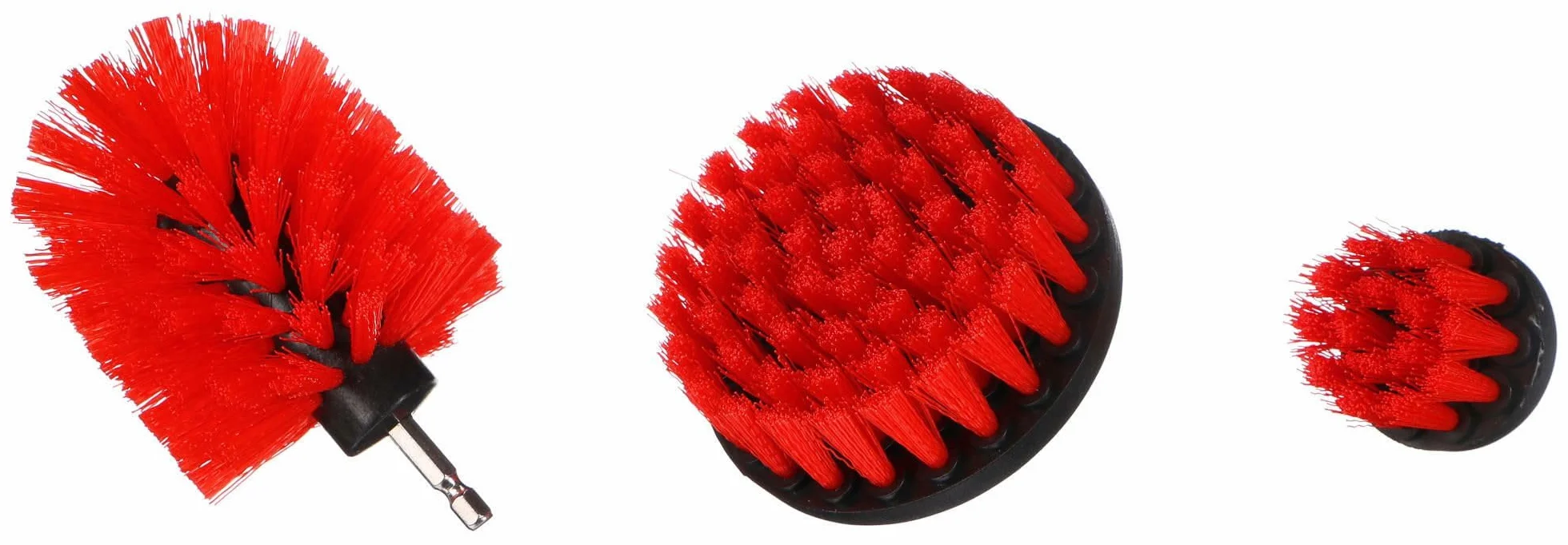 CAR DETAILING DRILL BRUSH 3 MEDIUM | Zestaw szczotek na wiertarkę do czyszczenia samochodu, średnia twardość | 3 sztuki