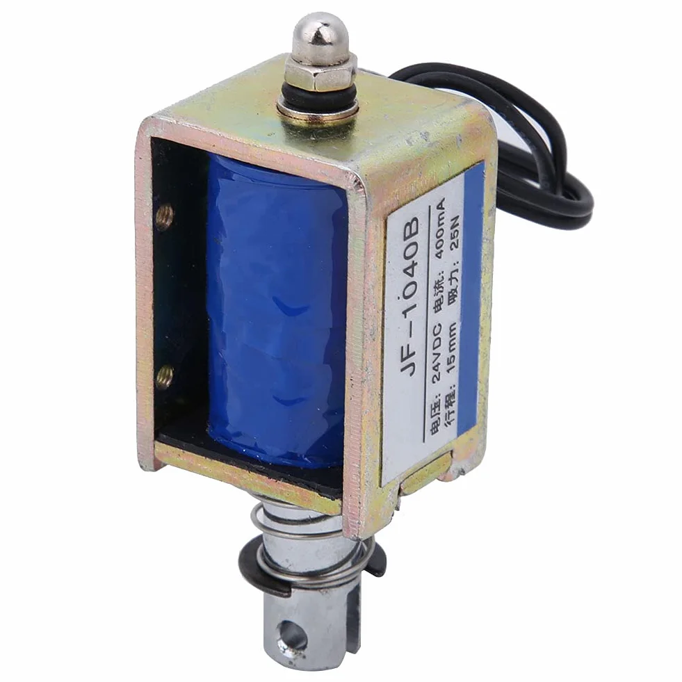 Elektromagnes push-pull 15mm 25N 24V JF-1040B antyutleniający do automatów sprzedających