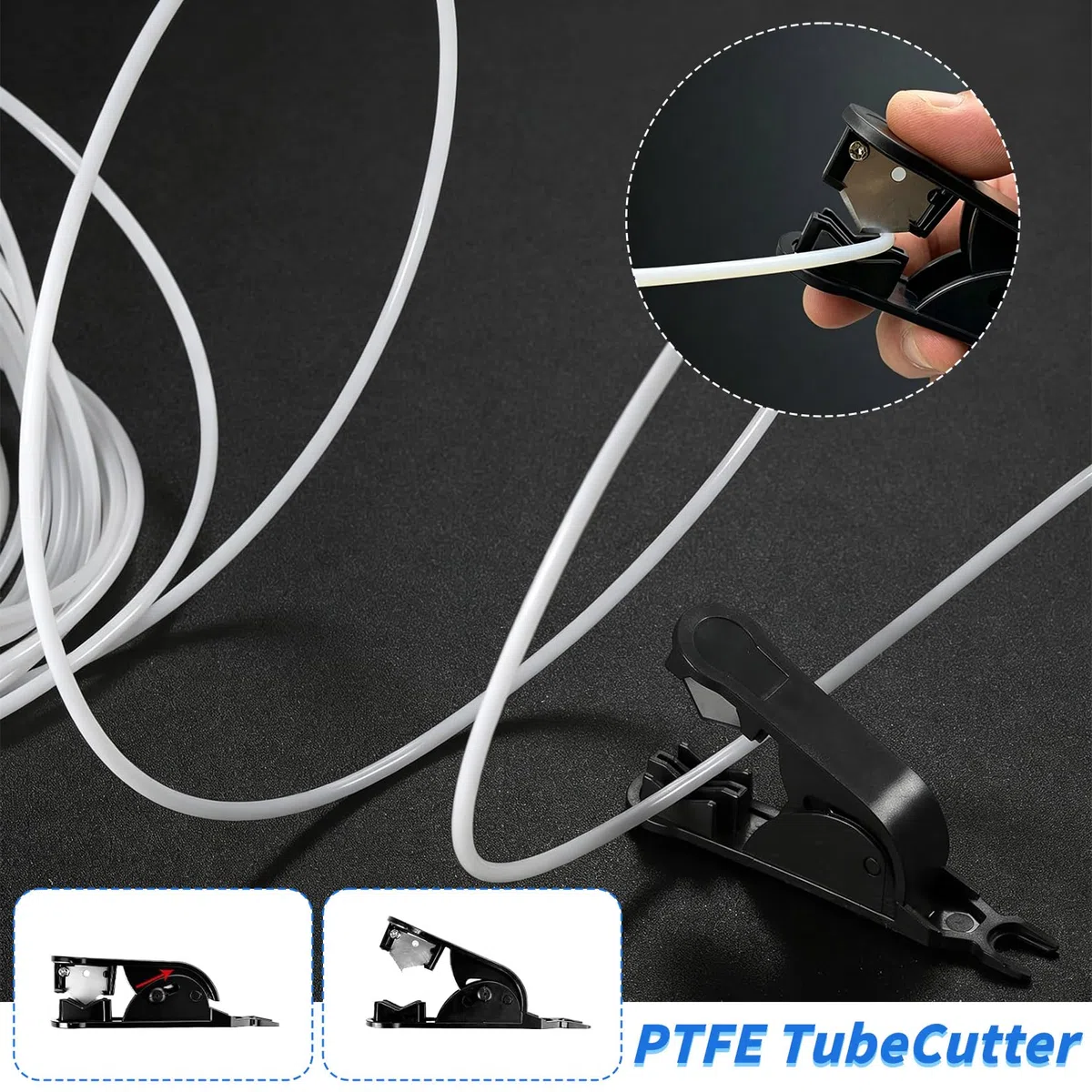 Rura PTFE Idota 10 m do drukarek 3D, rura Bowden 2,5 mm ID / 4 mm OD z obcinaczem do rur, kompatybilna z Bambu Lab A1/A1 mini/P1P/P1S/X1C