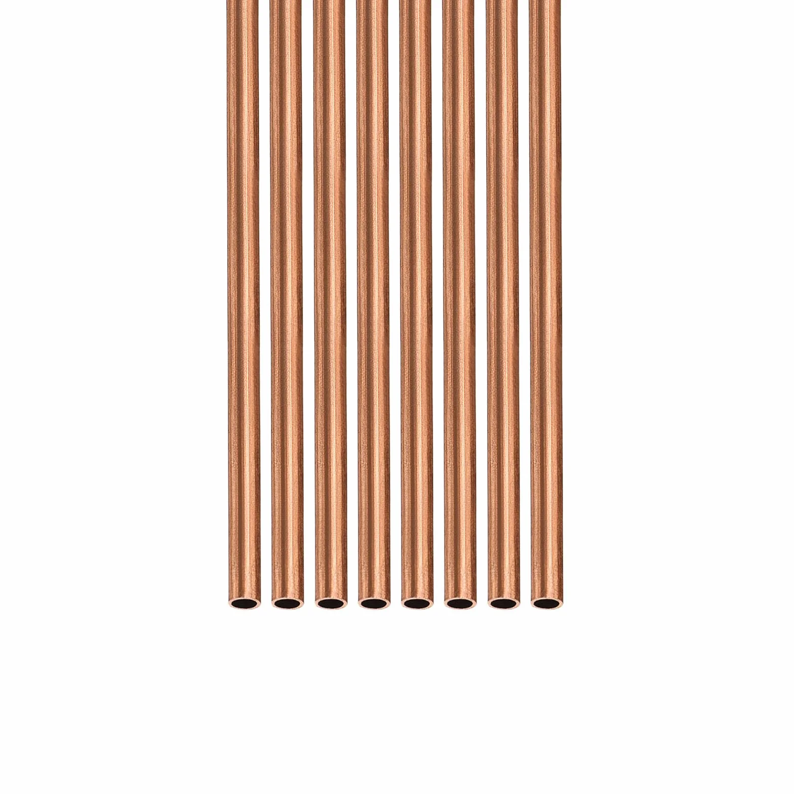 Rurka miedziana 2 mm x 0,25 mm x 300 mm 8 sztuk okrągła metalowa