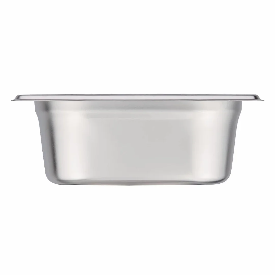 Vogue 12920 stal nierdzewna 1/9 patelnia gastronorm 0,6 l/65 mm głęboki pojemnik na żywność, srebrny
