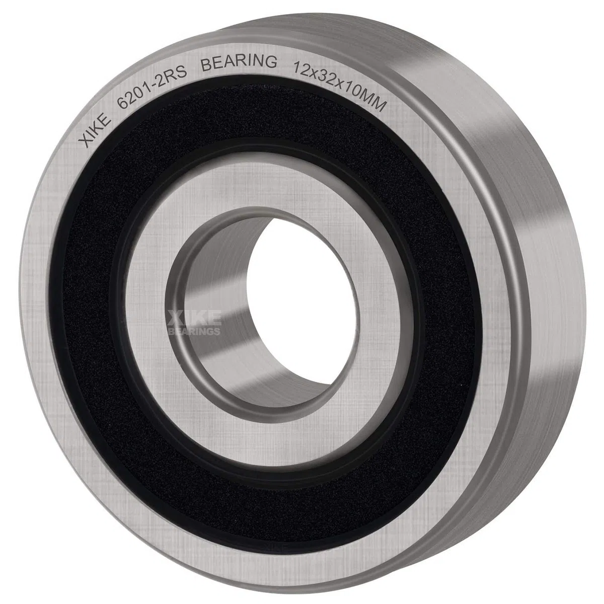 XiKe 2 szt 6201-2RS Łożyska kulkowe 12x32x10mm Gumowe uszczelnione 6201RS Stal chromowa łożyska kulkowe zwykłe.