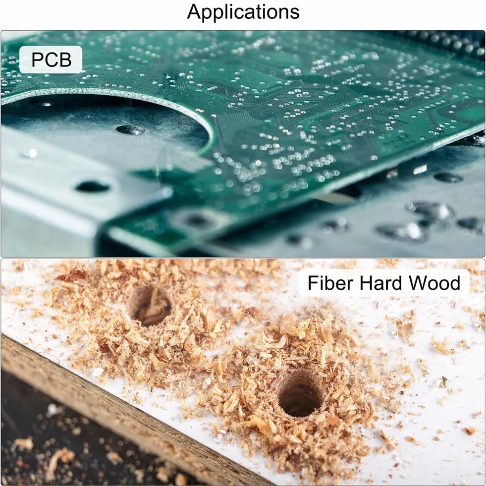 10 . tytanowy frez trzpieniowy z węglika spiekanego do grawerowania frezy CNC do maszyny PCB, chwyt 1/8 , 1,2 mm
