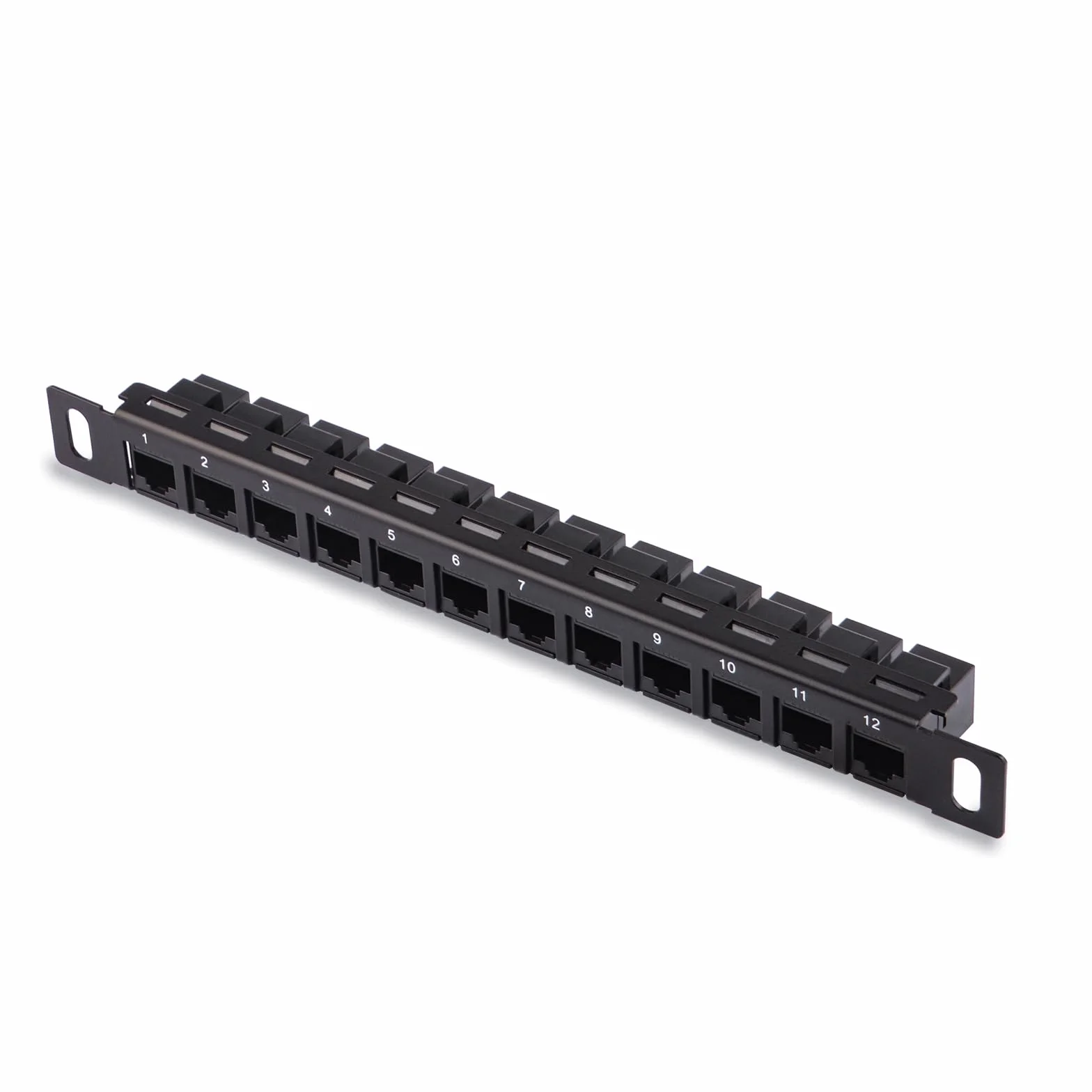GeeekPi 12-portowy panel krosowy, 0,5U CAT6 Network Patch Panel do DeskPi RackMate T1/T0/T2 Rackmount i 10-calowego serwera Rack/szafy sieciowej