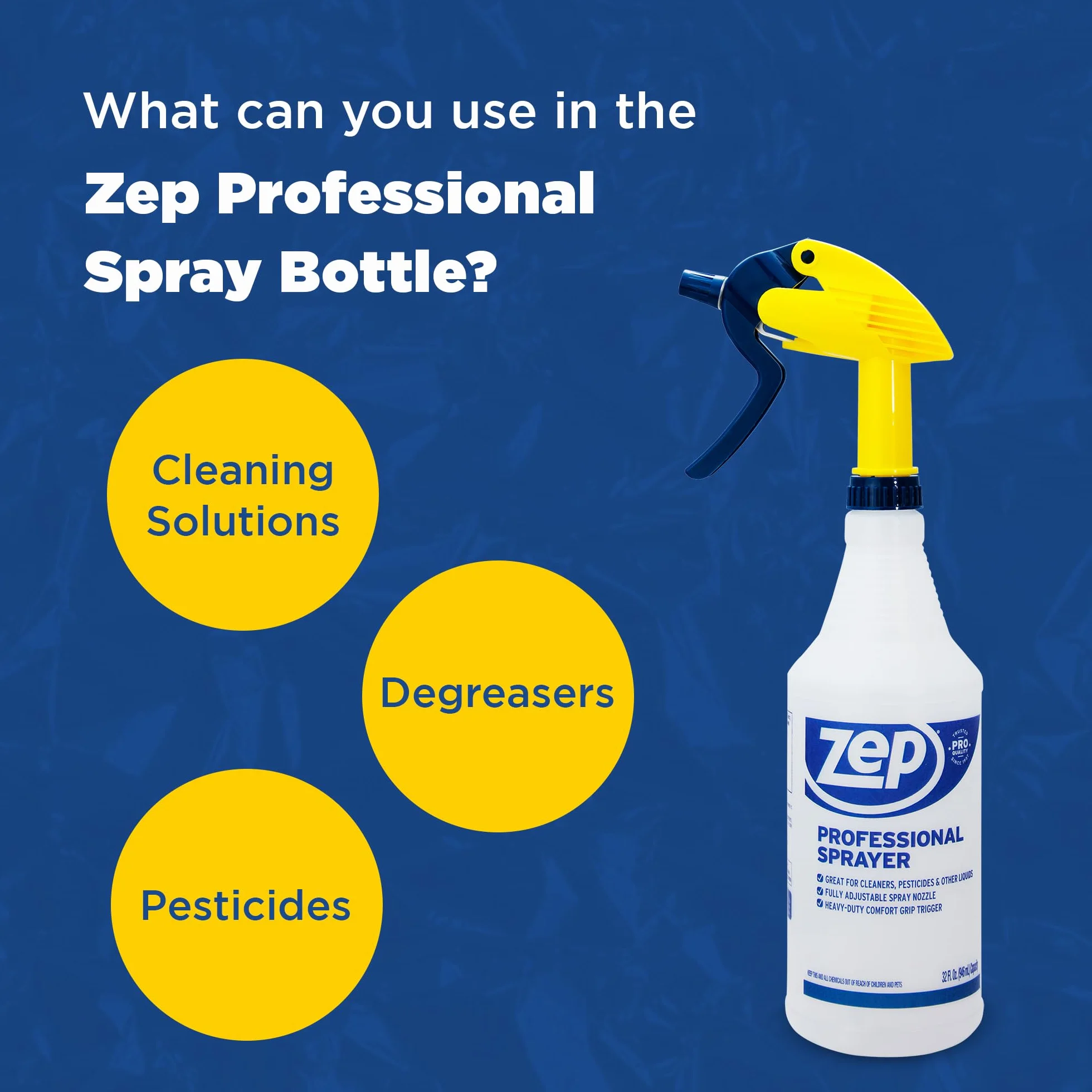 Zep Profesjonalna butelka z rozpylaczem 907 ml - spray do 9 m, regulowana dysza