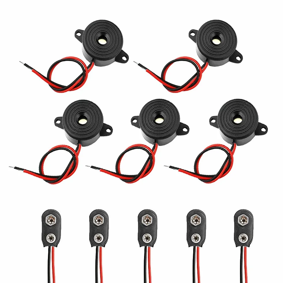 5 sztuk DC 3-24V 85DB Elektroniczny Brzęczyk Piezo dźwięk dźwięk alarm elektroniczny migający sonda alarmu komputerowego, ksero, alarm, zabawki elektroniczne