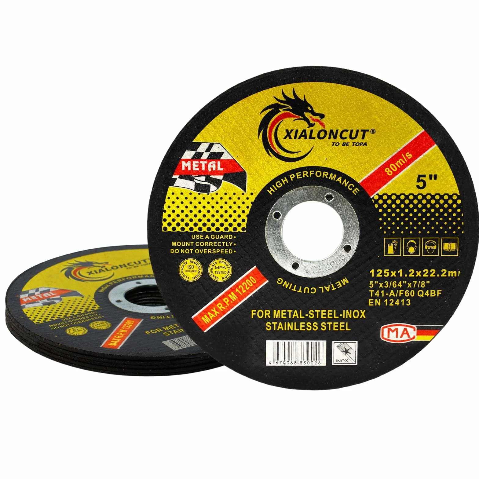 Tarcza tnąca 125 mm metalowa do szlifierki kątowej, 125 x 1,2 x 22,2 mm tarcza tnąca 6 sztuk, bardzo cienka tarcza elastyczna do metalu, stali nierdzewnej, stali, żelaza, rury stalowej