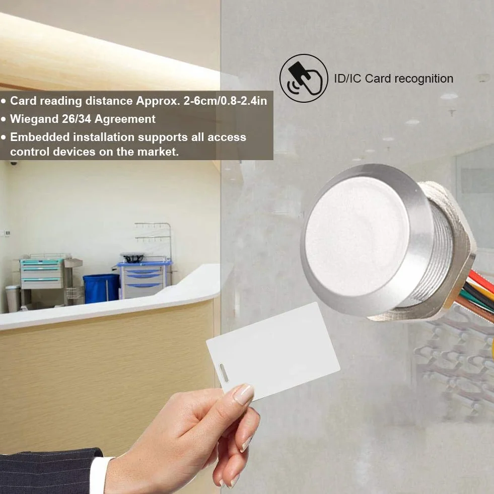 Sutinna Czytnik RFID mini kontroler wodoodporny Wiegand26/34 125 kHz 13,56 MHz