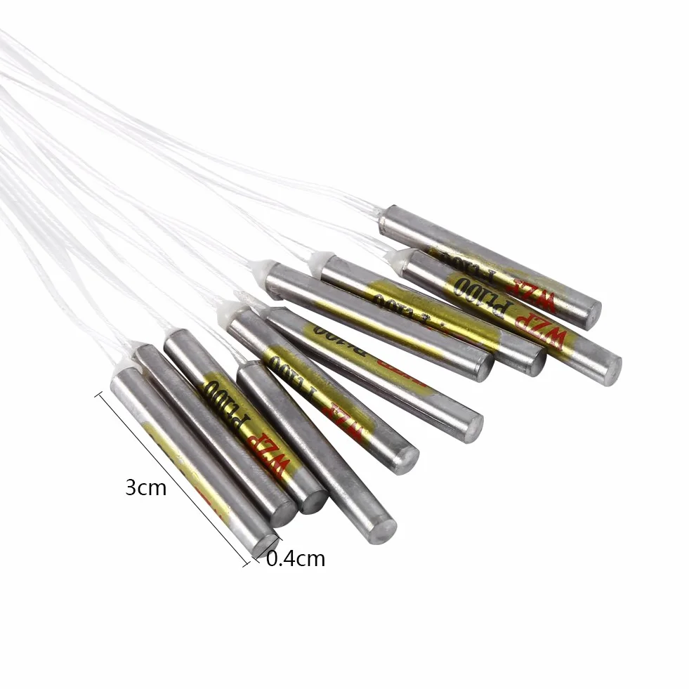 Pt100 Wodoodporny Czujnik Temperatury 4mm 30mm 50cm 10 Sztuk