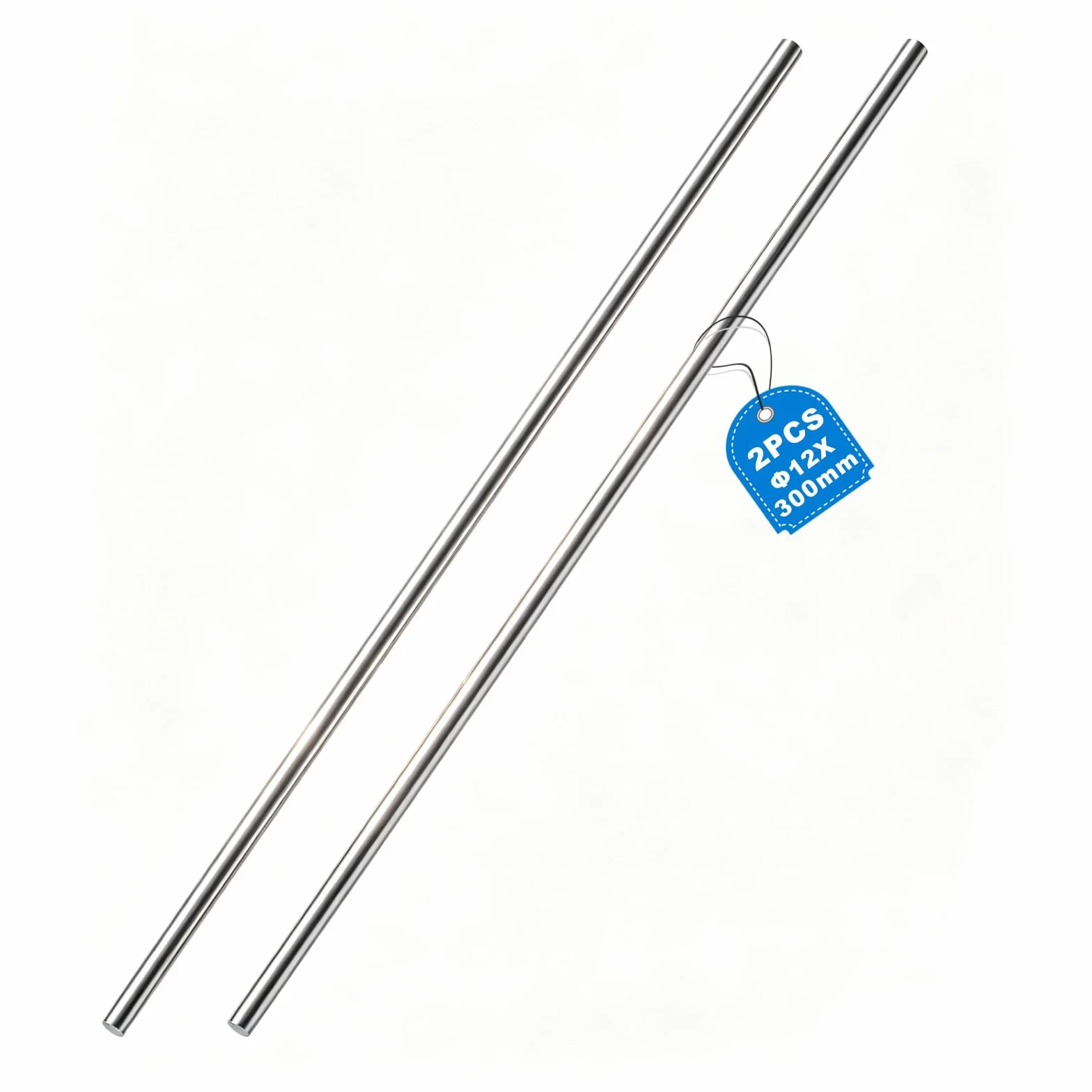 2 szyny liniowe 12 mm x 300 mm, prowadnica liniowa prosta, łożysko liniowe 12 mm, wałek precyzyjny, okrągła stal do drukarek 3D, DIY, CNC, stal 45, możliwość cięcia