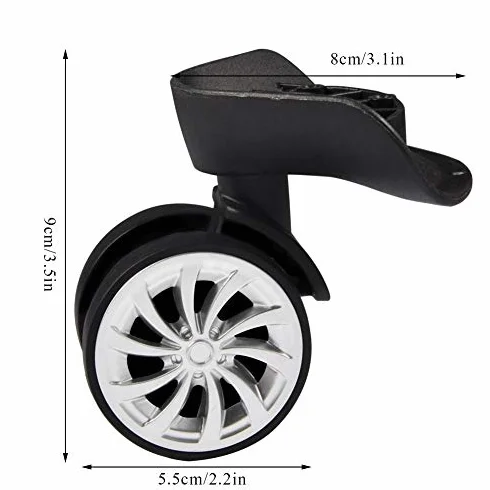 Uniwersalne kółka do walizki obrotowe 55 mm 2 sztuki PCW