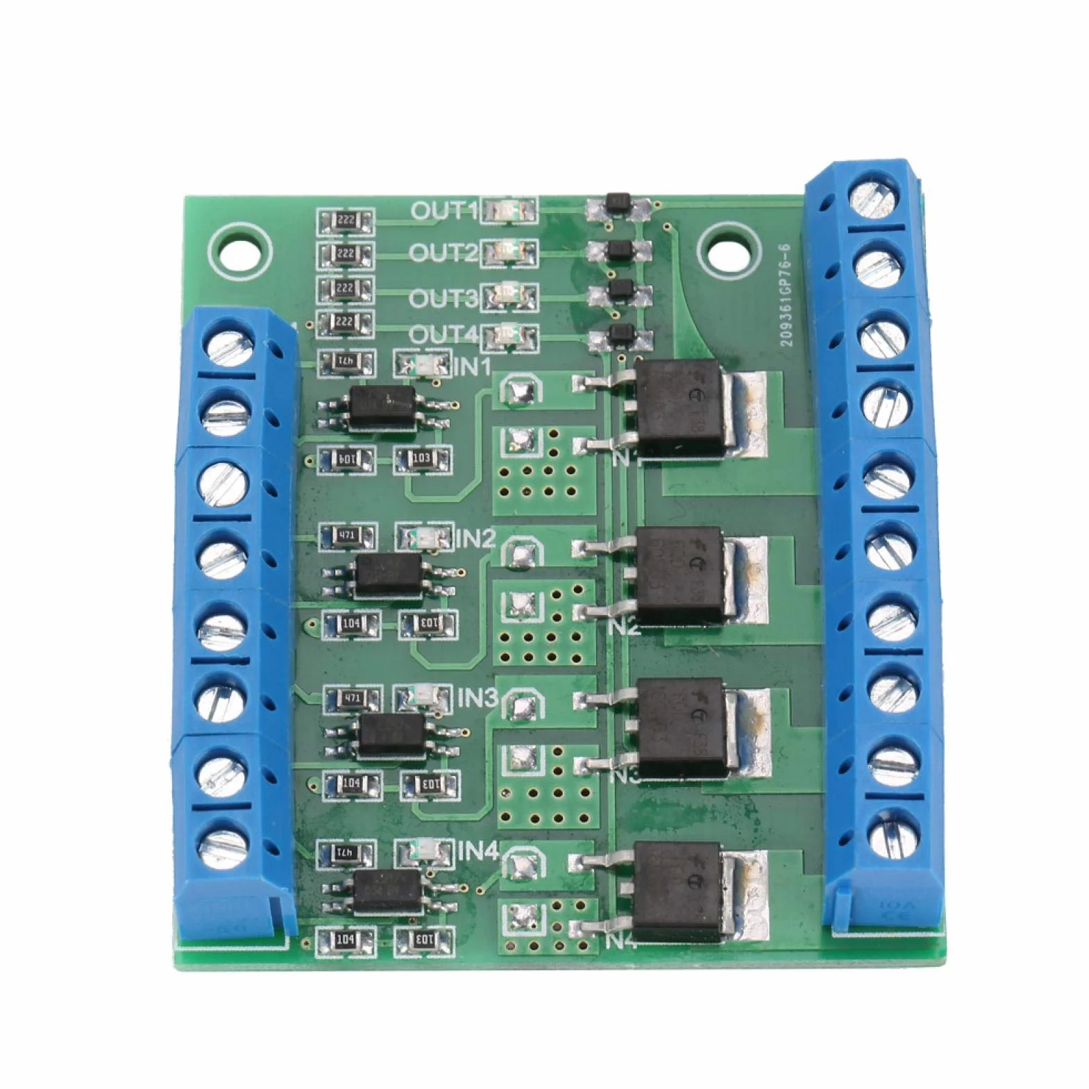 Moduł PWM Mosfet 4-kanałowy sterownik PLC płytka drukowana