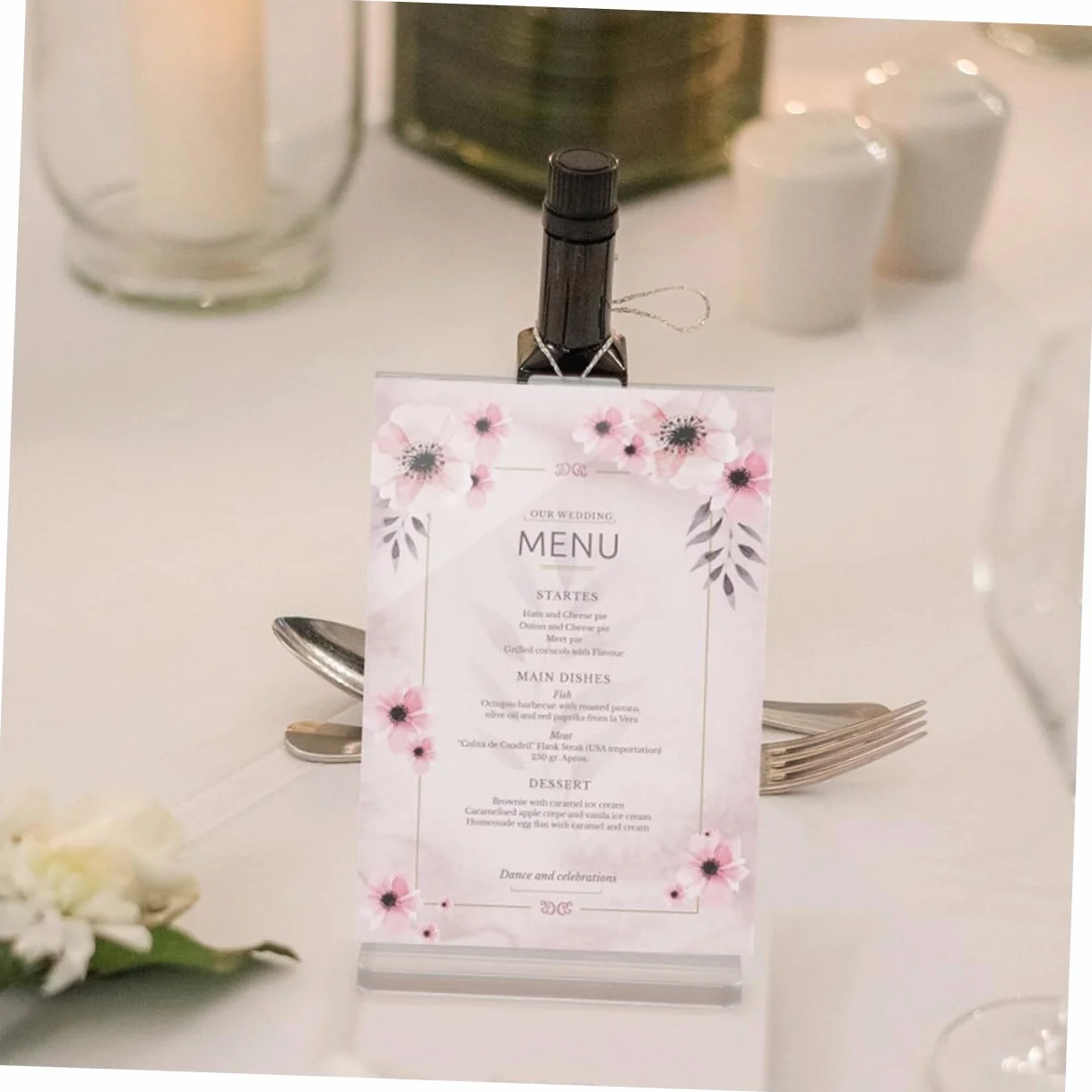 SHINEOFI 3 Szt. Przezroczysty Akrylowy Stojak Na Biurko A6 Dwustronny Stojak Na Szyldy Przezroczysta Ramka Do Menu Restauracji Pokaz Biurowy Promocje Weselne I Wydarzenia