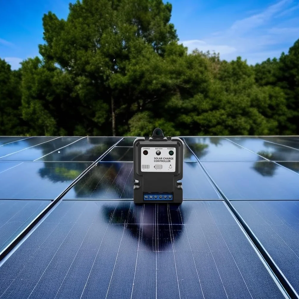 Zerodis Kontroler Ładowania Słonecznego PWM 10A 6V/12V DHS-5S6V Czarny