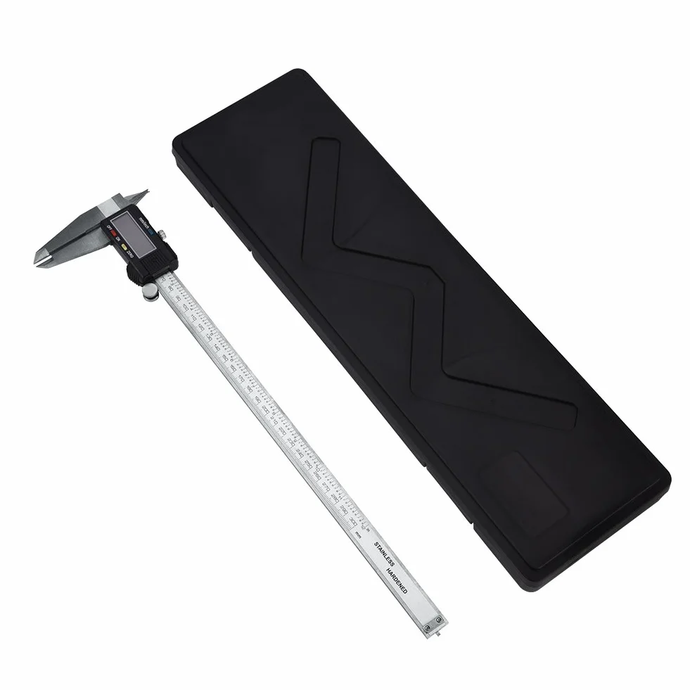 Suwmiarka 30 cm cyfrowa z wyświetlaczem LCD, wykonana ze stali nierdzewnej, konwersja metryczna, urządzenie precyzyjne, z baterią i etui