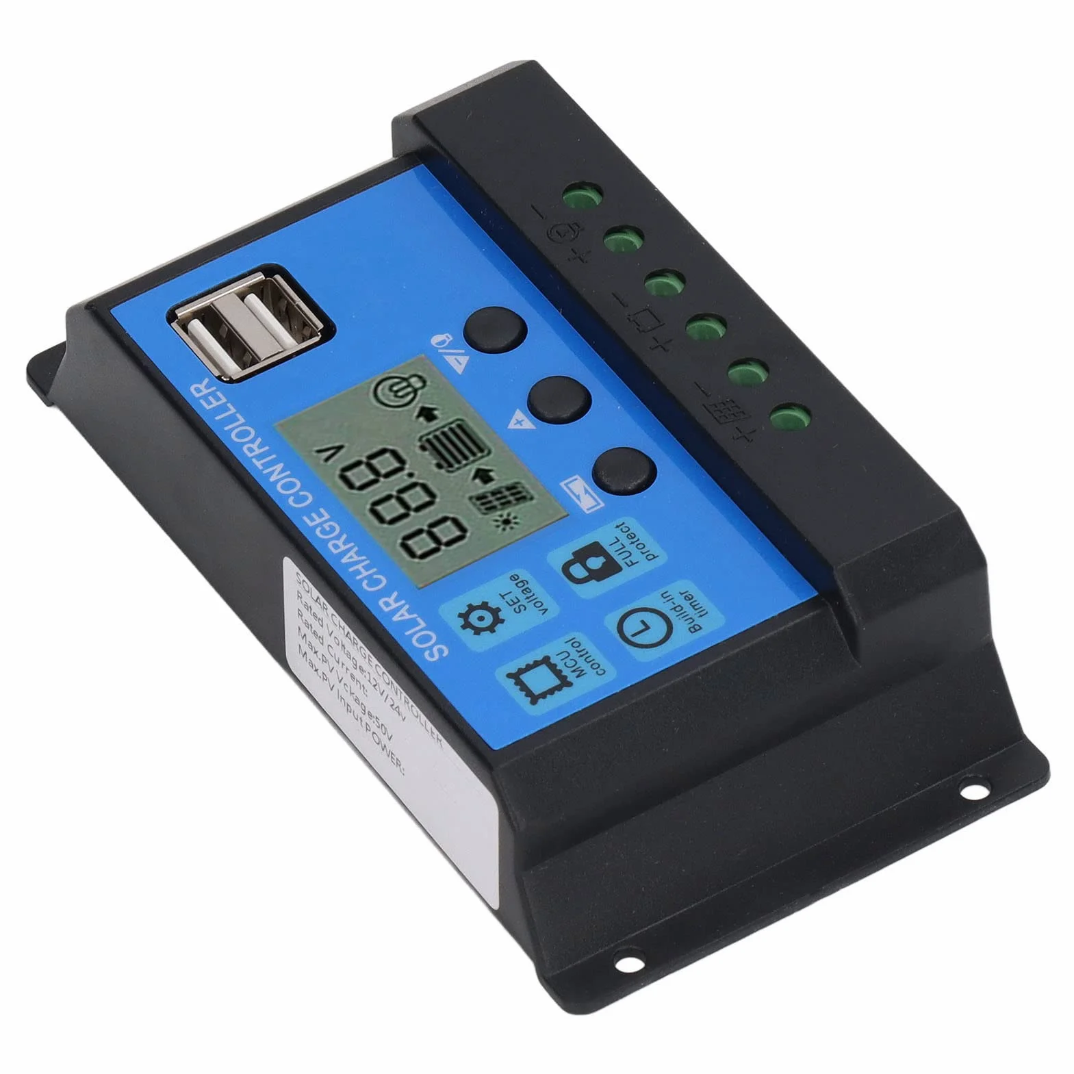 Kontroler Fotowoltaiczny PWM, 12V 24V Kontroler Panelu Słonecznego Kontroler Solarny MPPT Regulator Fotowoltaiczny Wyświetlacz LCD MPPT Solar, Kontrolery Energii (100A)