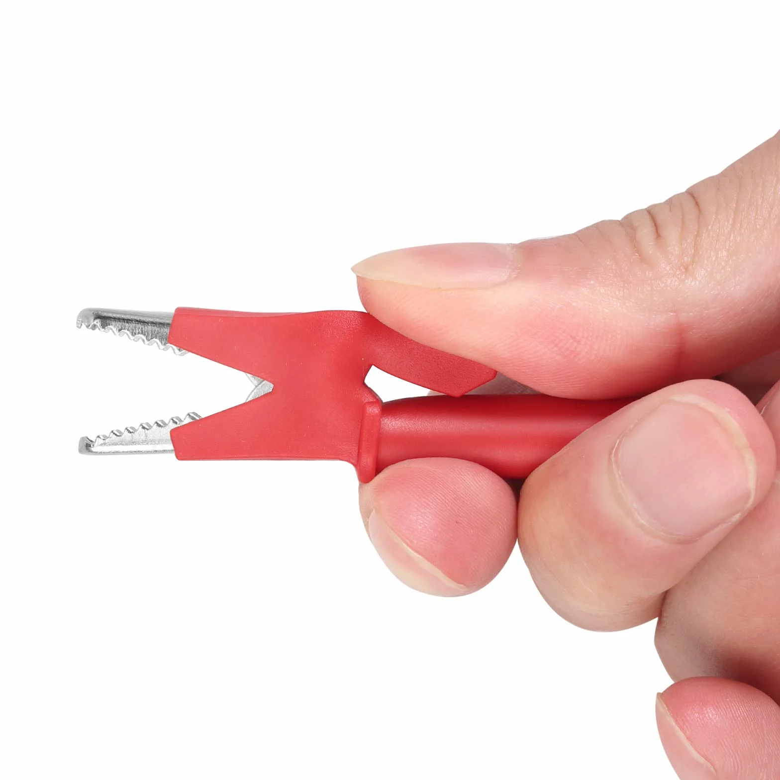 AMTOVL 5 szt. Podwójne zaciski krokodyla aligatora 15 A Test Przewód z izolatorami Klipsy Test Elastyczny kabel miedziany do testowania elektrycznego 5 kolorów 3,3 stopy/1 m