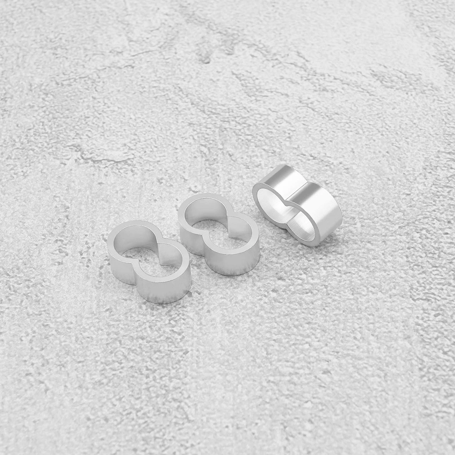 Zaciski dławika linowego aluminiowe 8 mm do prasy kompatybilne z linami napinającymi