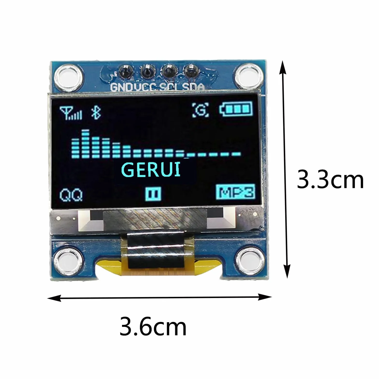 1,3 cala IIC I2C 128 x 64 SSH1106 OLED LCD moduł do Arduino AVR PIC STM32 - niebieskie napisy