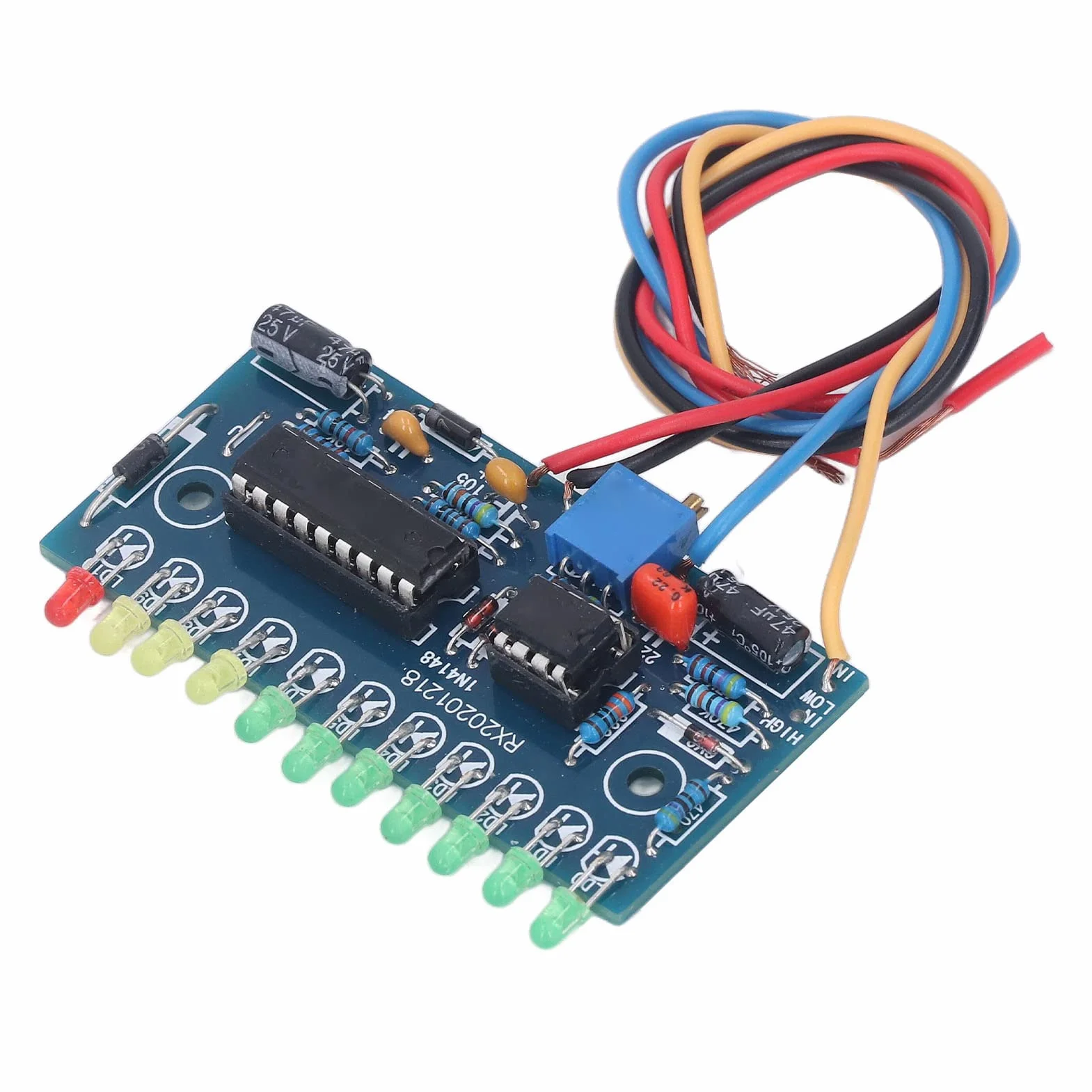 Funny 10 LED Wskaźnik Poziomu Dźwięku LM3915 Zestaw do Samodzielnego Montażu Elektroniczny Dźwięk Analizator Widma Wskaźnik Poziomu Suite moduł do Nauki Elektroniki