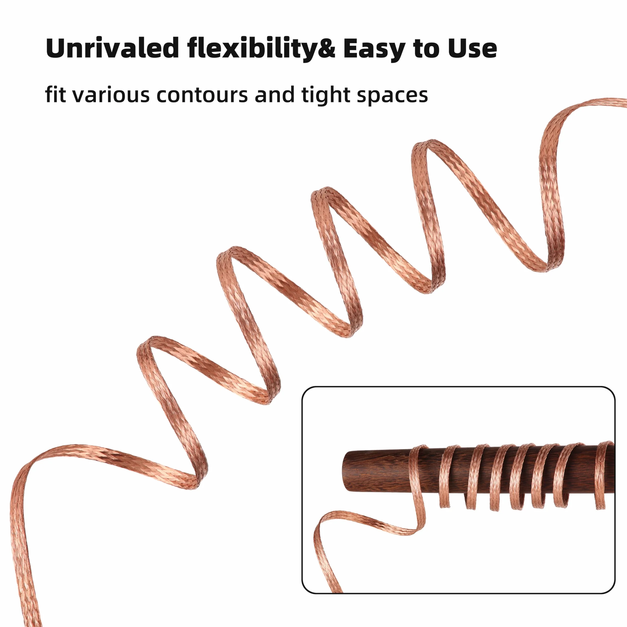 Płaski kabel miedziany uziemiający 6 mm 2,5 mm² 6 m 20 m