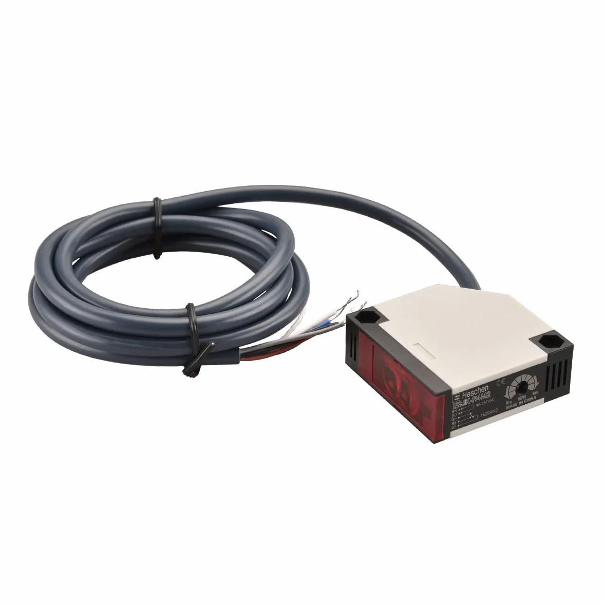 Heschen przełącznik fotoelektryczny E3JK-R4M2 AC 90-250 V odbicie typ odległość wykrywania 4 m z panelem odblaskowym