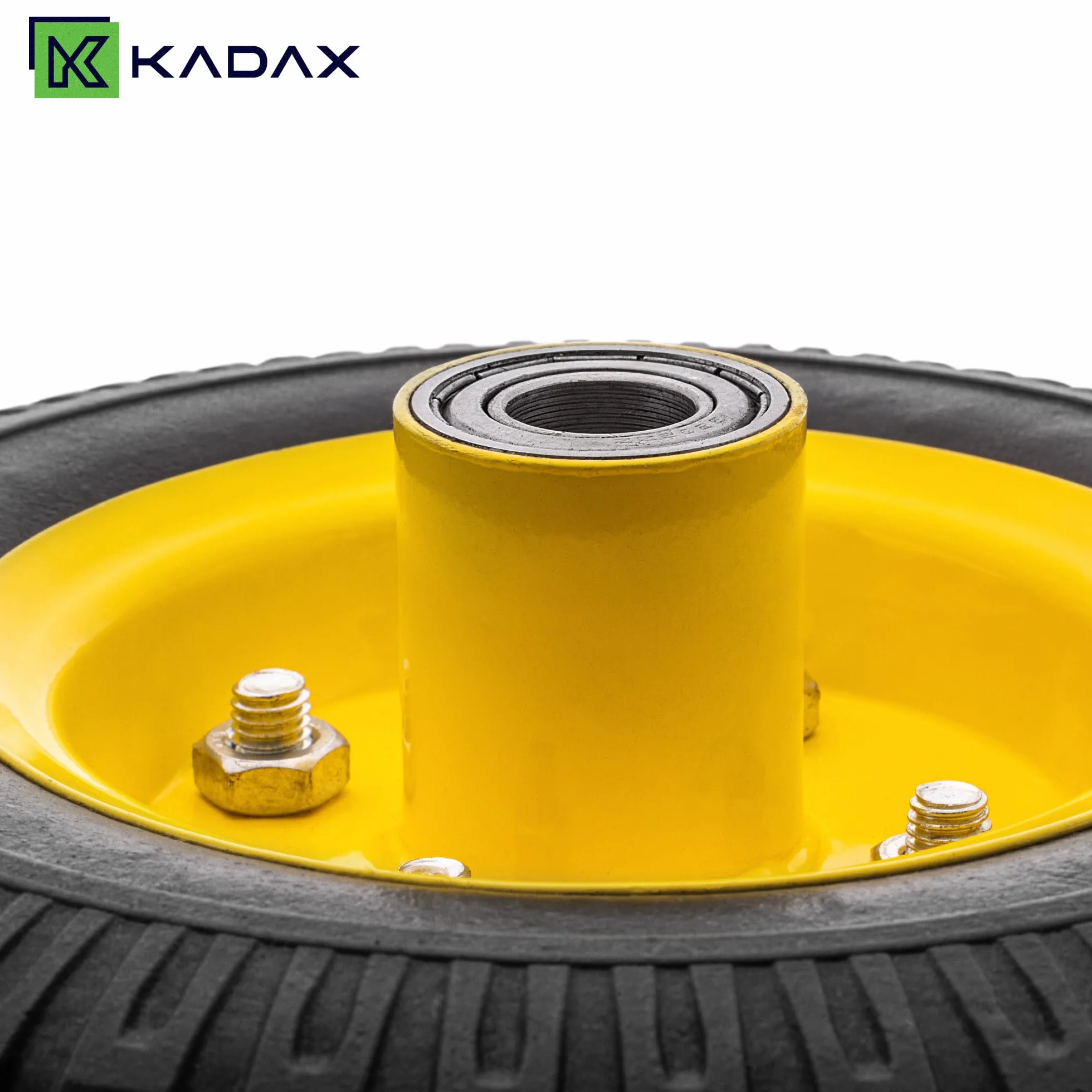 KADAX Koło zapasowe do wózka transportowego 200 x 55 mm, 1 sztuka, odporne na przebicia, 2.50-4, do taczki, wózka transportowego i wózka ogrodowego, koło do taczki z otworem osi 17 mm