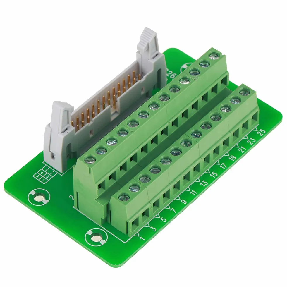 Złącze IDC 26-pinowe Breakout Tabliczka Zaciskowa Szyna DIN 5mm Moduł Interfejsu Męskie