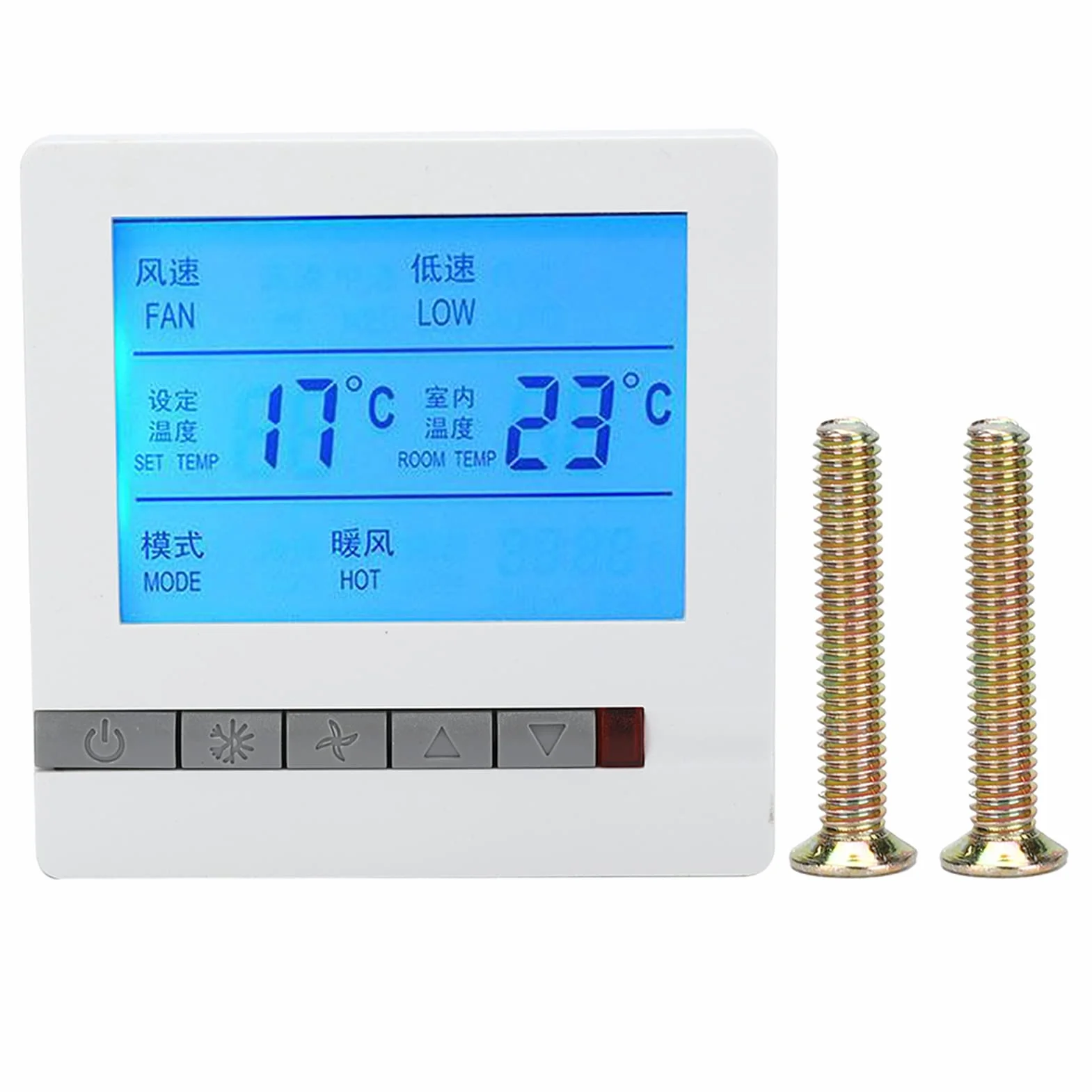 Cyfrowy Termostat Inteligentny Klimatyzator Wyświetlacz Lcd Regulator Temperatury Ac180260V Funkcja Zdalnego Sterowania Fan-Coil Termostat Klimatyzacji Smart,Termostat