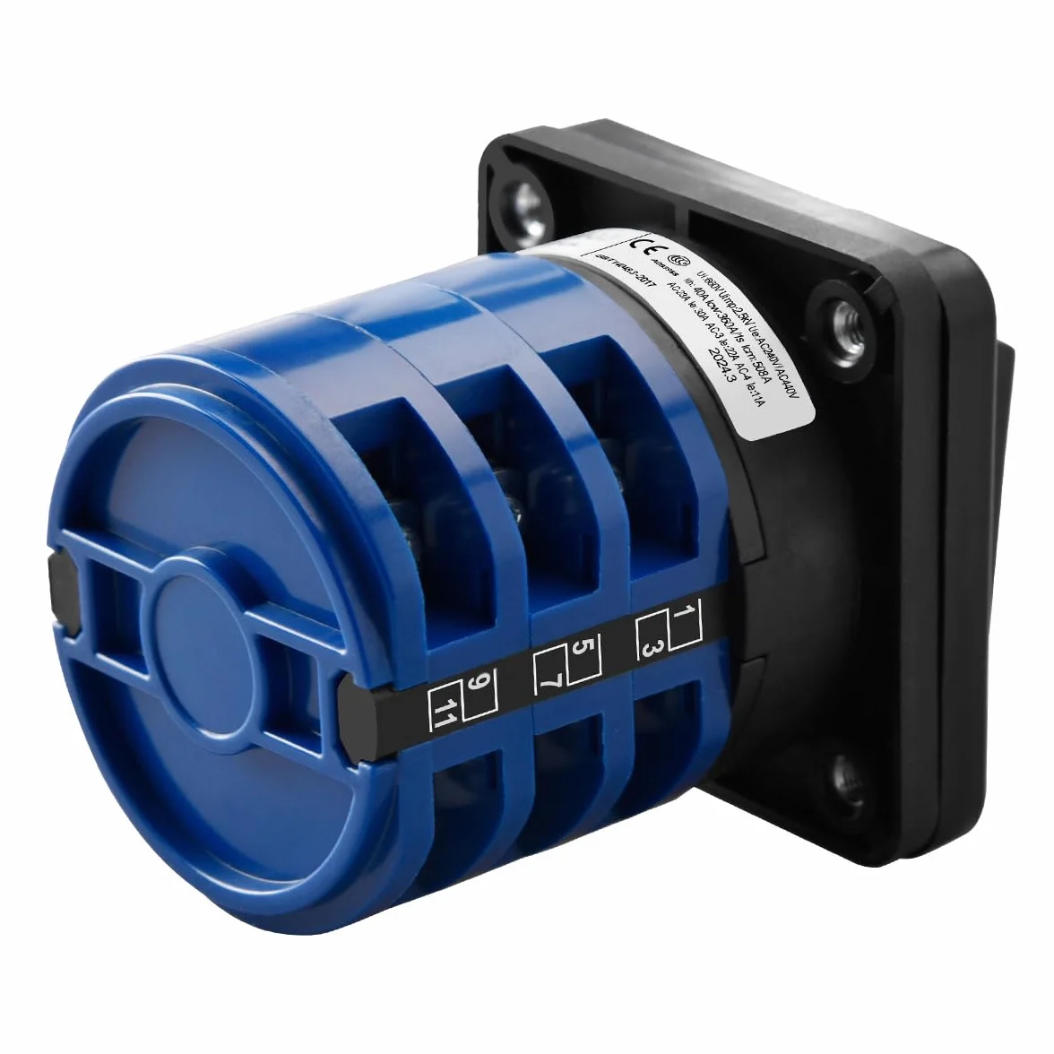 Heschen uniwersalny przełącznik wyboru z krzywką obrotową, SZW26-40/0-3.3, 660V 40A, 4 pozycje 3-fazowe, 12 zacisków, CE