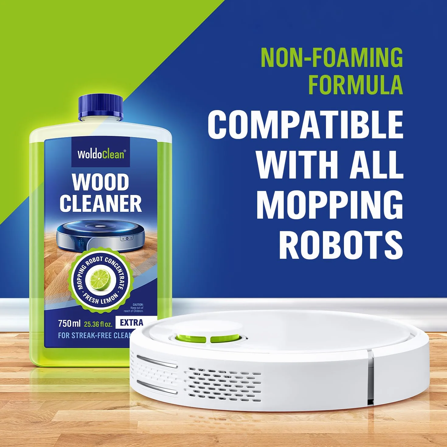 WoldoClean Środek czyszczący do robotów mopujących 750 ml do podłóg drewnianych