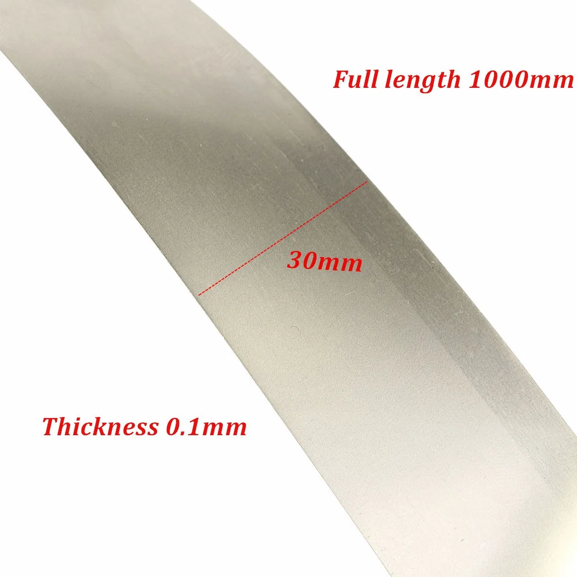 99,96% czysty nikiel metalowa folia srebrnoszary Ni cienka płyta 0,1 x 30 x 1000 mm