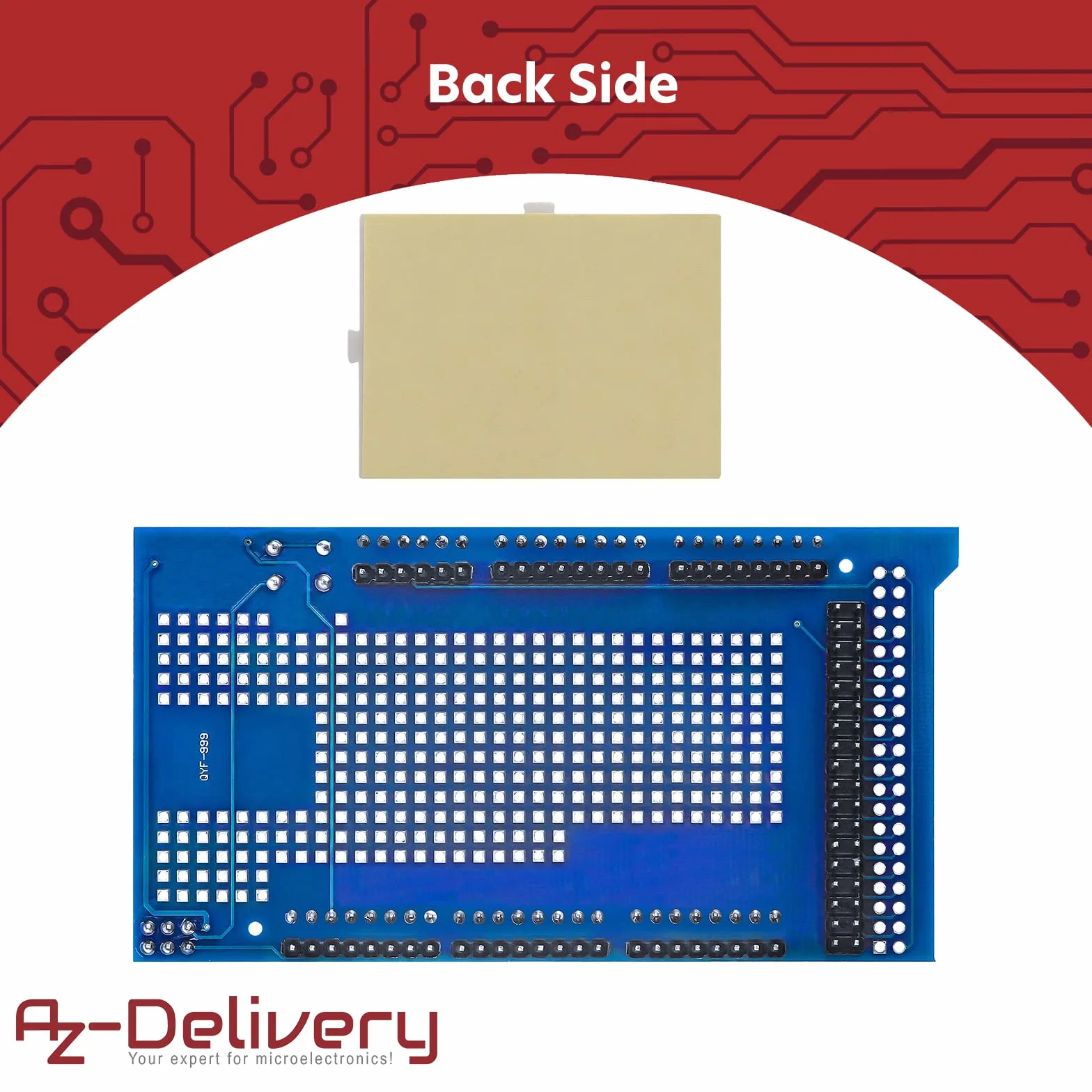 AZDelivery 3 x Prototyping Shield z Mini Breadboard kompatybilny z MEGA 2560, kompatybilny z Arduino wraz z E-Book!