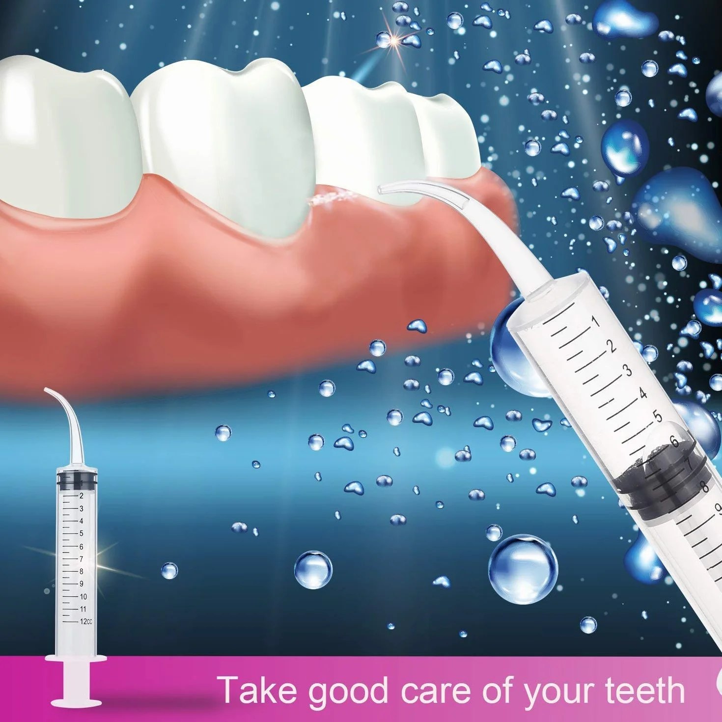 Gebildet 10 Szt. Strzykawka Dentystyczna O Pojemności 12ml Z Zakrzywioną Końcówką Jednorazowa, Stopniowana Strzykawka Do Irygacji Zębów Do Pielęgnacji Jamy Ustnej, Usuwania Kamieni Migdałków