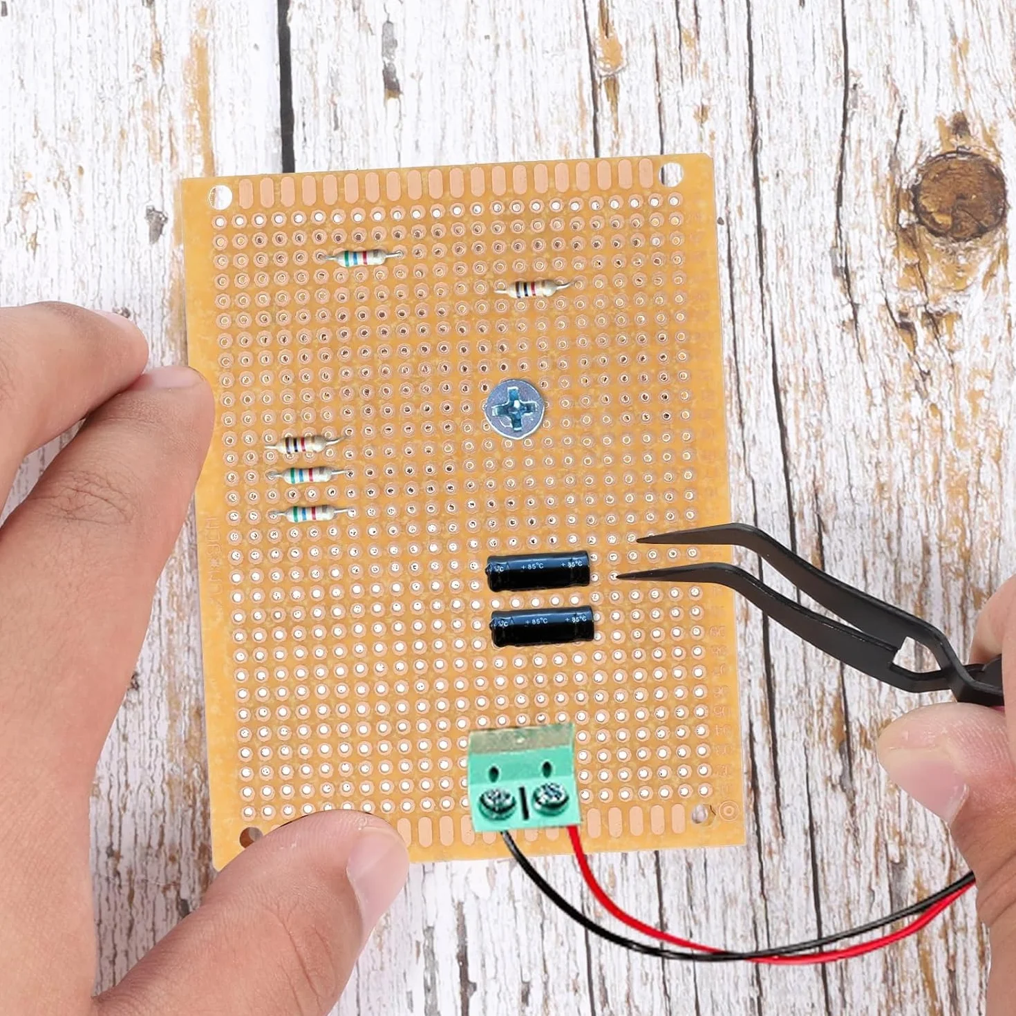 RUNCCI-YUN 5x7cm i 7x9cm i 9x15cm jednostronny prototyp PCB płytka,Płyta PCB perforowana, DIY Prototype Board PCB Stripboard Breadboard Test for Electronics Experiments