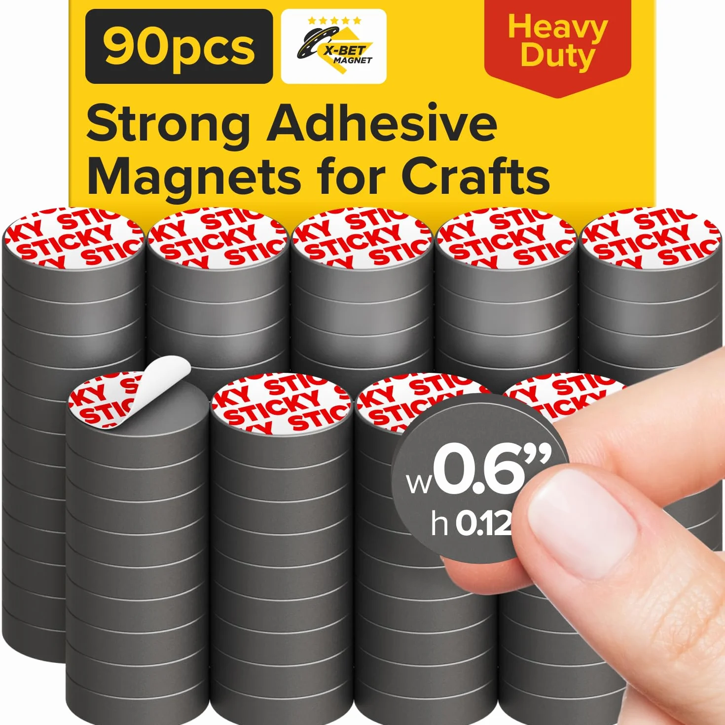 Ferrite Magnet D15 x 3 mm, 9448A, 90 szt./opakowanie, kolorowe pudełko