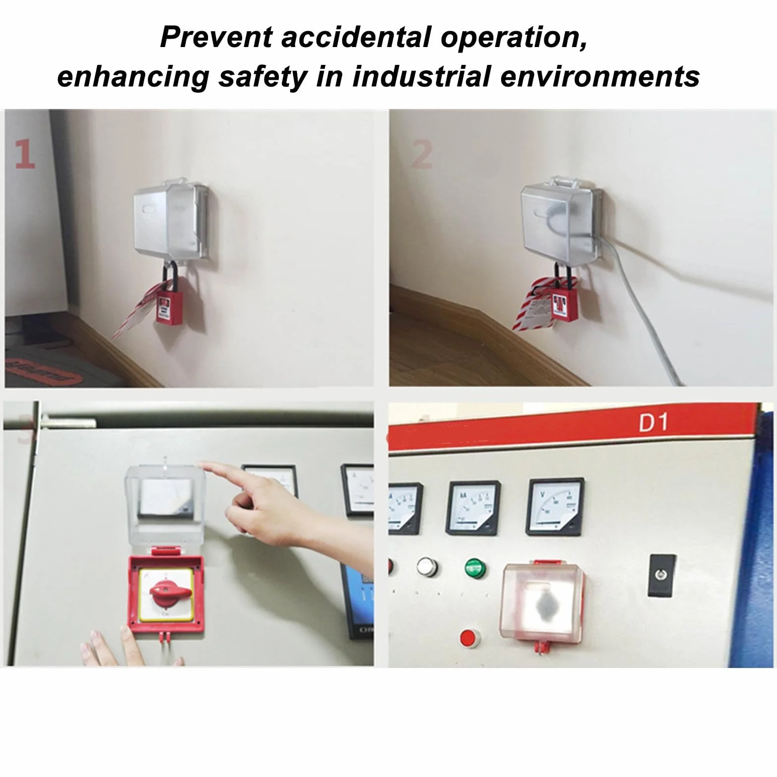 Przezroczysta Osłona Wyłącznika Awaryjnego LOTO, Ochronna Pokrywa do Urządzeń Elektrycznych